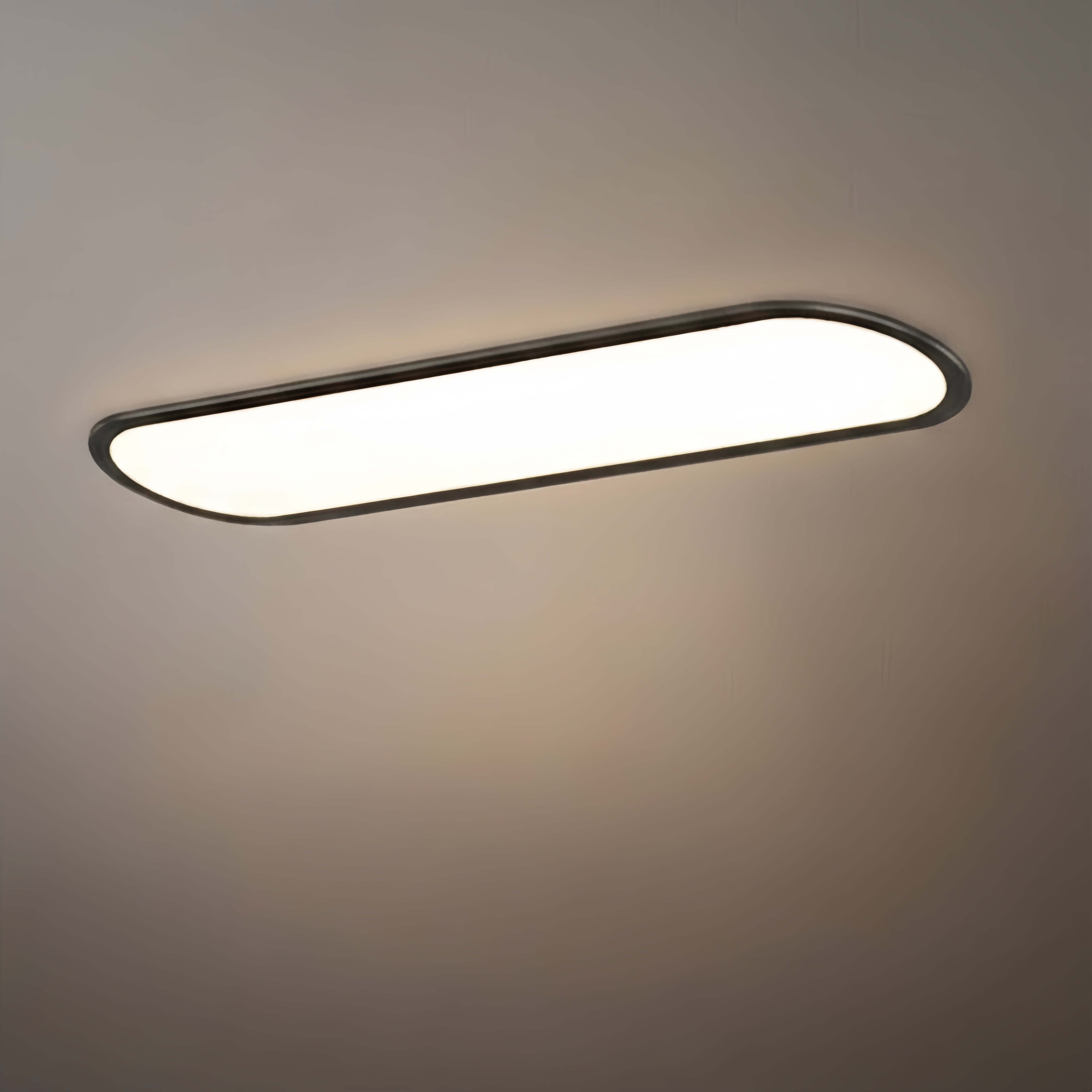 Arcato Minimalist White/Black LED Flush Mount Ceiling Light Living Room